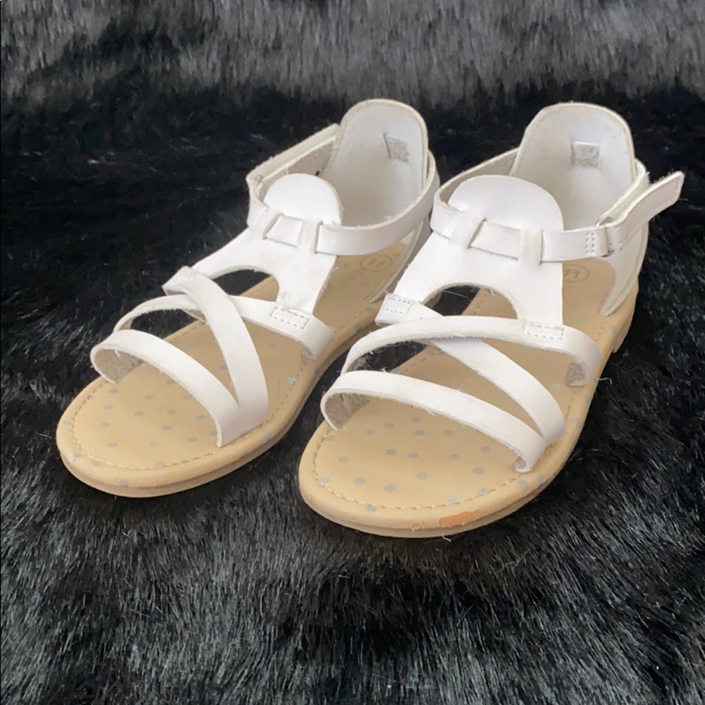 White gladiator sandals